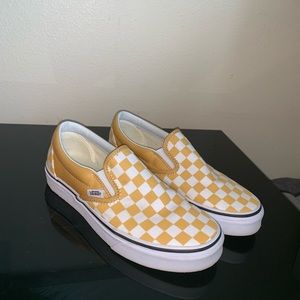 Ochre/ true checkered vans